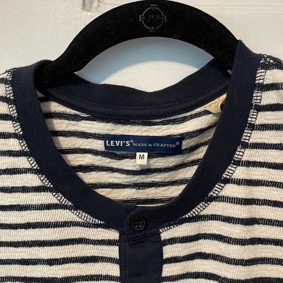 Levi’s Made And Crafted slim fit striped Henley Size: Medium - Picture 5 of 15